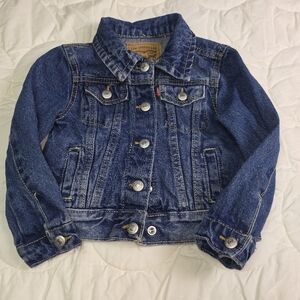 Levi’s Kids Denim Trucker Jacket 3T Toddler Blue Jean Jacket Button Front GUC
